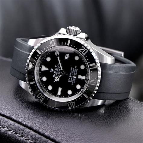 mens rolex watch with rubber strap|Rolex with black rubber band.